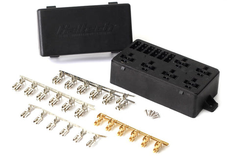 Haltech HT-030102 6 Circuit Haltech Fuse Box with Lid and all required pins