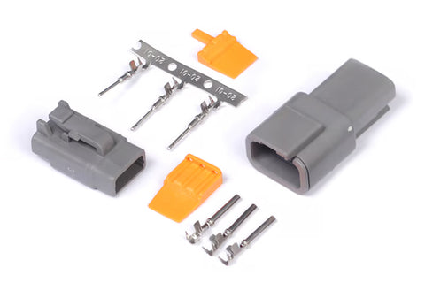 Haltech HT-031013 Plug and Pins Only - Matching Set Deutsch DTM-3 Connectors (7.5 Amp)